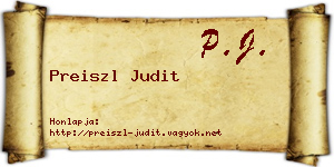 Preiszl Judit névjegykártya